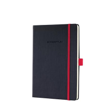 SIGEL Conceptum Red Edition 194 lapos A5 négyzetrácsos jegyzetfüzet - Fekete-piros füzet