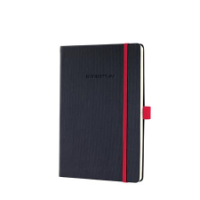 SIGEL Conceptum Red Edition 194 lapos A5 négyzetrácsos jegyzetfüzet - Fekete-piros (CO662) füzet