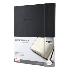 SIGEL Conceptum Softwave kockás exkluzív A4+ Jegyzetfüzet Fekete (CO141) füzet