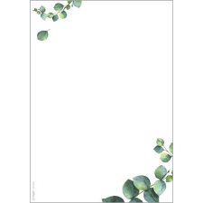 SIGEL Előnyomott papír, kétoldalas, A5, 90 g. SIGEL &quot;Eucalyptus&quot; kreatív papír