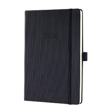 Sigel GmbH Sigel Conceptum határidőnapló, 2026, 14,8x21,3cm heti, fekete határidőnapló
