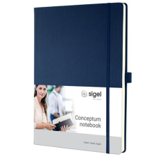 SIGEL Jegyzetfüzet, exkluzív, A4, vonalas, 97 lap, keményfedeles, SIGEL "Conceptum", éjkék füzet