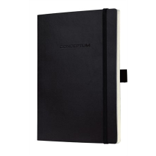 SIGEL Jegyzetfüzet, exkluzív, A5, vonalas, 194 lap, puhafedeles, SIGEL "Conceptum", fekete füzet