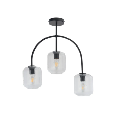 Sigma Lighting modern mennyezeti lámpa shine fekete átlátszó sig32245 világítás