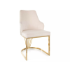 Signal Alure Velvet Bársony Étkezőszék Világos Bézs Arany Vázzal