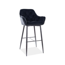 Signal Bárszék CHERRY H-1 VELVET FEKETE VÁZ/FEKETE BLUVEL 19 bútor