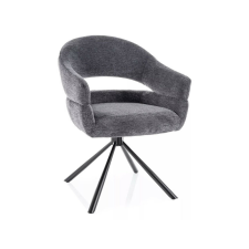 Signal Borgo Raven Forgó Étkezőszék Sötétszürke Szövet Kárpittal bútor