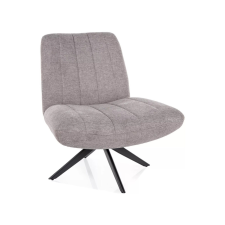 Signal Elena Brego Forgó Fotel Szürke Kárpittal Fekete Matt Vázzal bútor
