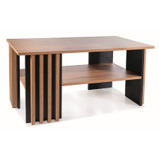 Signal Evita Modern Laminált Dohányzóasztal Artisan Tölgy Fekete Bordázott Dizájn bútor