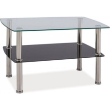 Signal Irene Modern Edzett Üveg Dohányzóasztal Króm Lábakkal (IRENETCCH [8179939]) bútor