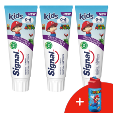 Signal Kids Super Mario gyümölcsös Fogkrém 3x75 ml + Ajándék Kulacs fogkrém