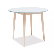 Signal Larson Skandináv Kerek MDF Étkezőasztal Fehér-Tölgy 90cm bútor
