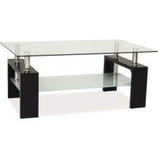 Signal Lisa Basic II Üveg Dohányzóasztal Wenge Lábakkal (LISABASIC2V [8180097]) bútor