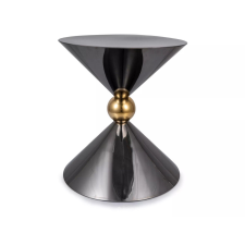 Signal Mira Dohányzóasztal - Fekete Magasfényű, Arany Díszgömb, 50cm bútor