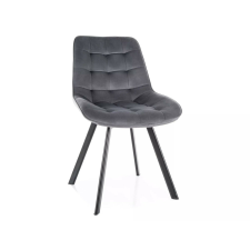 Signal Monti Velvet Bársony Étkezőszék Szürke Steppelt bútor