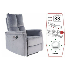 Signal Neptun M Elektromos Masszázsfotel Bársony Szürke Relax masszázsfotel