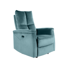 Signal Neptun Velvet Elektromos Relax Fotel Bársony Zöld USB-csatlakozóval bútor