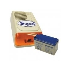 Signal PS-128A sziréna + 12V7Ah akku szett biztonságtechnikai eszköz