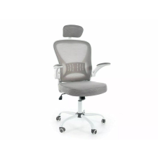 Signal Q-639 Ergonomikus Hálós Forgószék Szürke-Fehér Állítható Fejtámlával forgószék