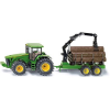 Siku Farmer - John Deere traktor erdészeti pótkocsival