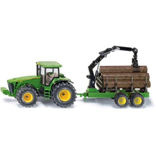 Siku Farmer - traktor John Deere erdészeti pótkocsi autópálya és játékautó