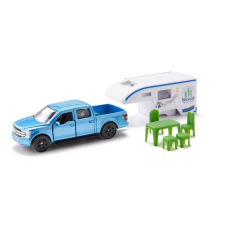 Siku Ford F150 Pick-Up lakókocsi - Kék autópálya és játékautó