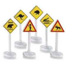  SIKU: Nemzetközi közlekedési táblák autópálya és játékautó