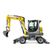 Siku Super Wacker Neuson EW65 Mobil kotrógép (1:50) - Sárga/Szürke autópálya és játékautó