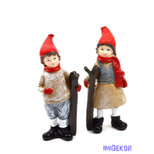 Síléces téli figura 18,5cm dekorációs kellék