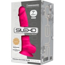 SILEXD 7 - alakítható, tapadótalpas, herés dildó - 17,5cm (pink) műpénisz, dildó