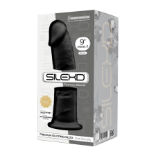 SILEXD Model 2. prémium dildó (23 cm - fekete bőrszín) műpénisz, dildó