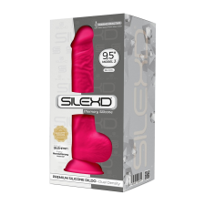 SILEXD Model 3. prémium dildó (24 cm - rózsaszín) műpénisz, dildó