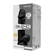 SILEXD Model 4. prémium dildó (21 cm - fekete bőrszín) műpénisz, dildó