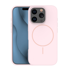 SILICON Apple iPhone 15 Pro Max Silicon Megsafe Hátlap - Rózsaszín tok és táska