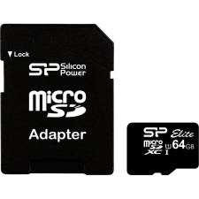 Silicon Power 64GB microSD+adapter, UHS1 (SP064GBSTXBU1V10SP) (SP064GBSTXBU1V10SP) memóriakártya