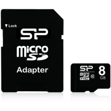 Silicon Power Card micro sdhc silicon power 8gb memóriakártya adapterrel sp008gbsth010v10sp memóriakártya