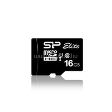 Silicon Power MicroSD kártya - 16GB microSDHC Elite UHS-1 + adapter (SP016GBSTHBU1V10SP) memóriakártya
