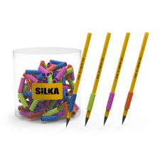 SILKA Ceruza markolat, spirál, szilikon, csillám, 72 db/display, Silka ceruza