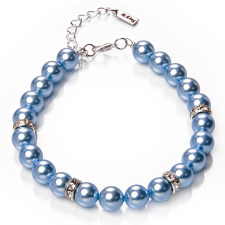 Silky Blue Elegance – exkluzív kék gyöngy karkötő dobozban karkötő