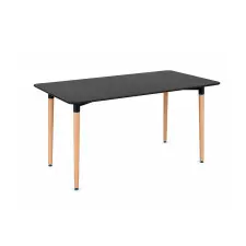  Silla 120 cm szögletes étkezőasztal fekete bútor