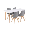  Silla 150 4+1 étkező garnitúra fehér-szürke