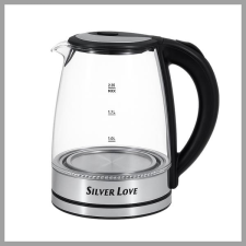  Silver Love elektromos üveg vízforraló 2,3L SC-317 vízforraló és teáskanna