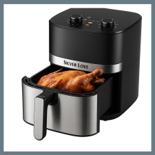 Silver Love Forrólevegős sütő – 10L, 2200W SL-10 fritőz