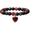 Silver Star Copperleaf női karkötő, fekete, Hematite Carnelian, 21 cm