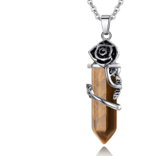 Silver Star Eastwood női nyaklánc, rózsa, Tiger Eye, 45 cm nyaklánc