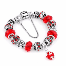 Silver Star női karkötő - red / silver/V 20 (8596544006834) karkötő