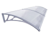 Silver Wing Miko Előtető ZENN 240x100cm szürke keret áttetsző üregkamrás polikarbonát. A két tartókar között egy darabból áll a tetőlap ELŐRENDELÉSRE
