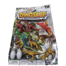 SilverHome Műanyag Dinoszaurusz Játék készlet nyolc darabos dinó tojással játékfigura