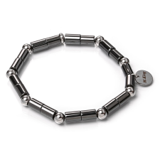 Silvery Geometry – Hematit ásvány karkötő dobozban karkötő