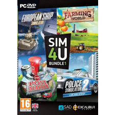 SimActive Sim4u bundle 1 - european ship simulator, farming world, post master, police simulator 2 (pc) 2805670 videójáték